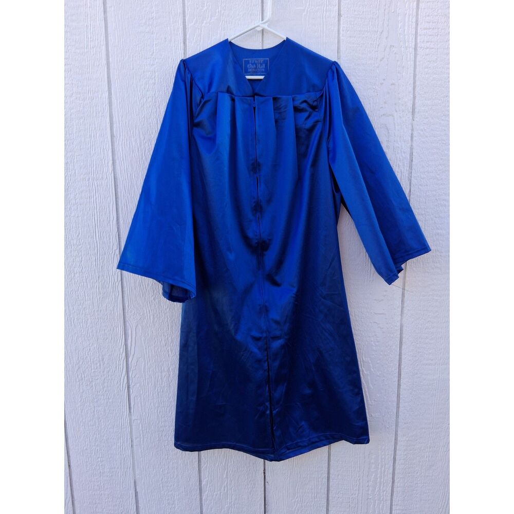 Graduation Oak Hall Horizon Cap Gown High School College Royal Blue 5"3' to 5"5'